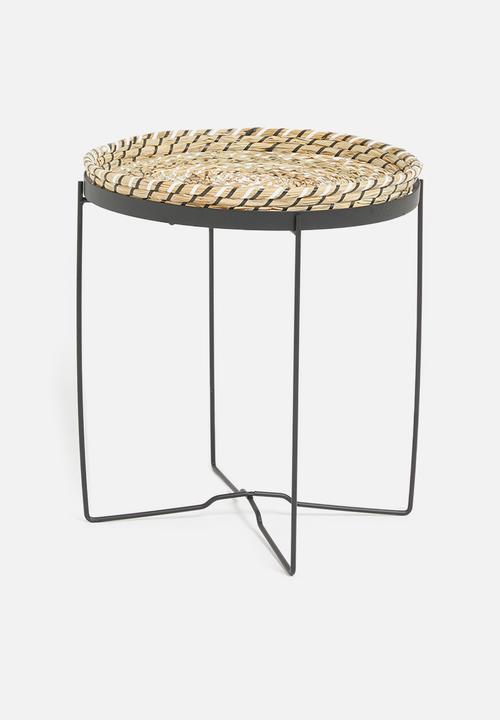 H&S - Seagrass side table - black