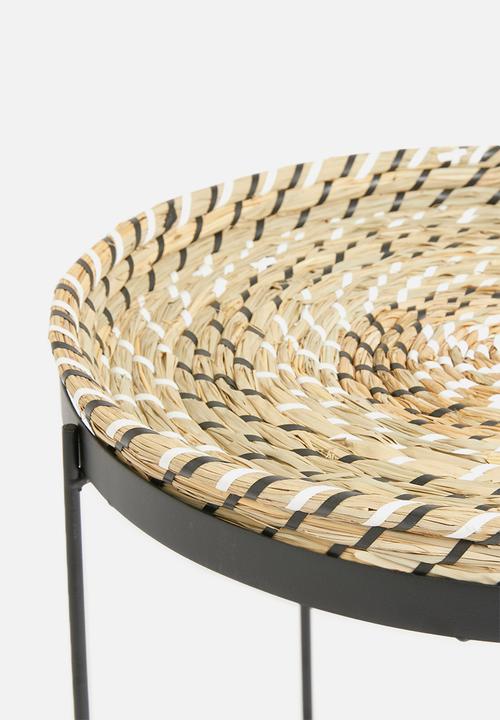 H&S - Seagrass side table - black