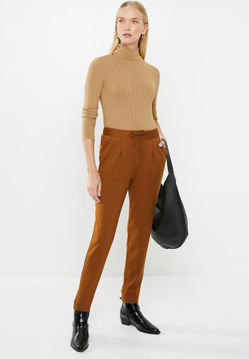 MANGO - Button ribbed top - beige