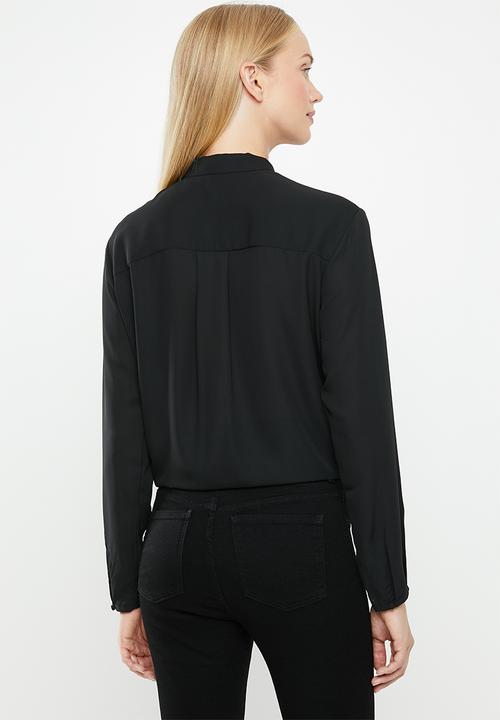 MANGO - Flowy blouse - black