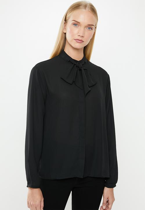 MANGO - Flowy blouse - black