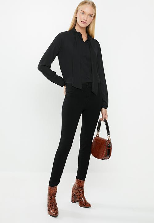 MANGO - Flowy blouse - black
