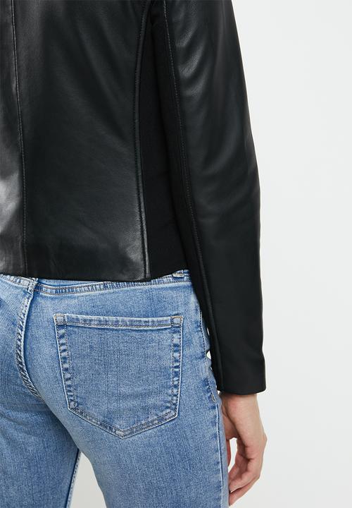 MANGO - Felipa leather jacket - black