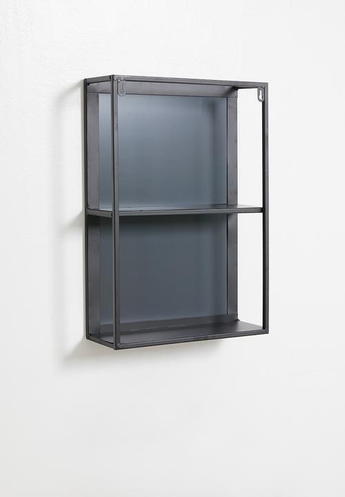 H&S - Rectangle storage mirror - black