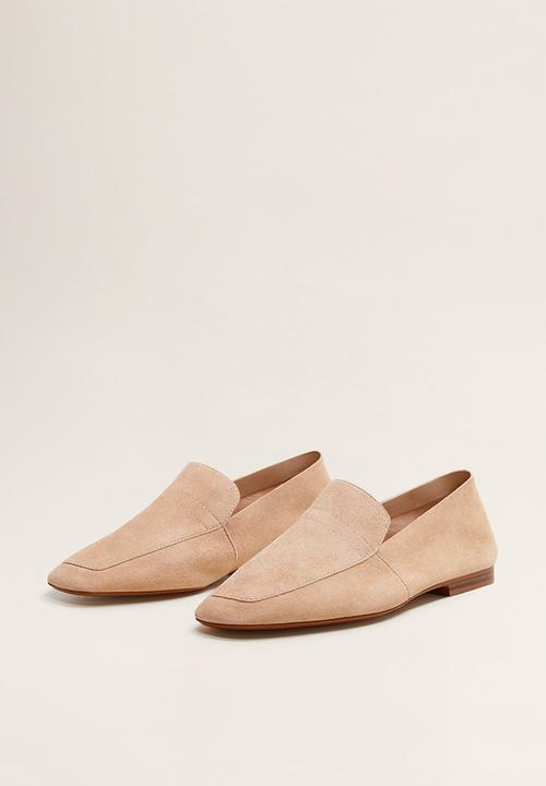 MANGO - Raina suede loafer - light beige