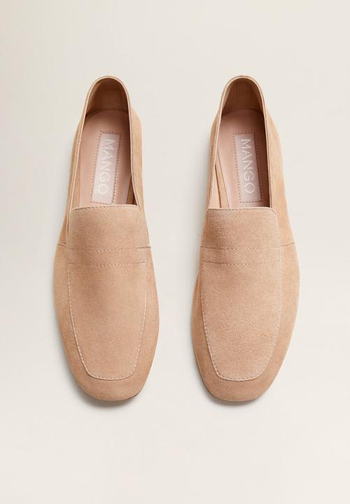 MANGO - Raina suede loafer - light beige