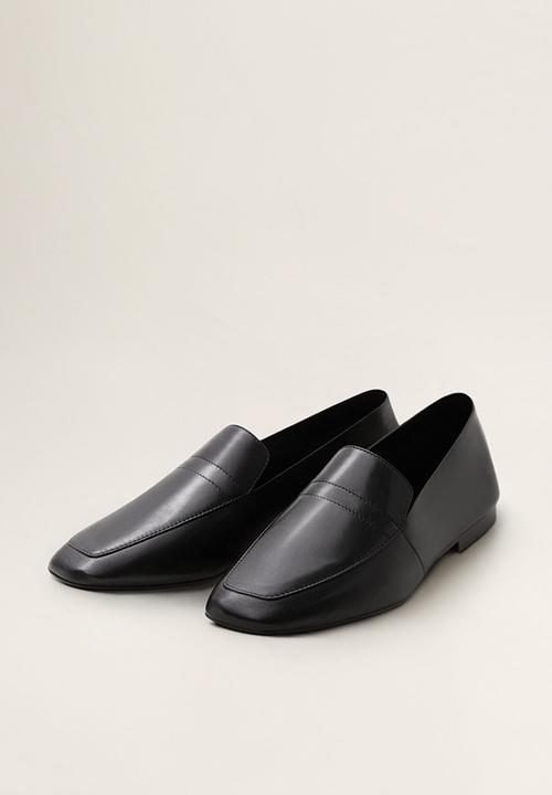 MANGO - Raina1 leather loafer - black