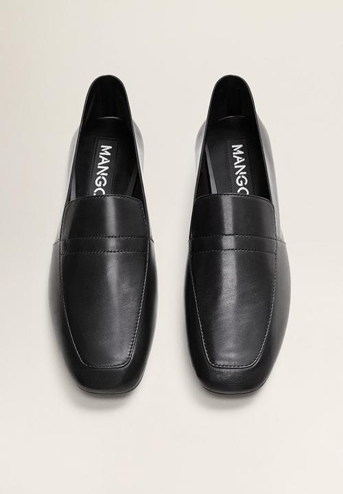 MANGO - Raina1 leather loafer - black