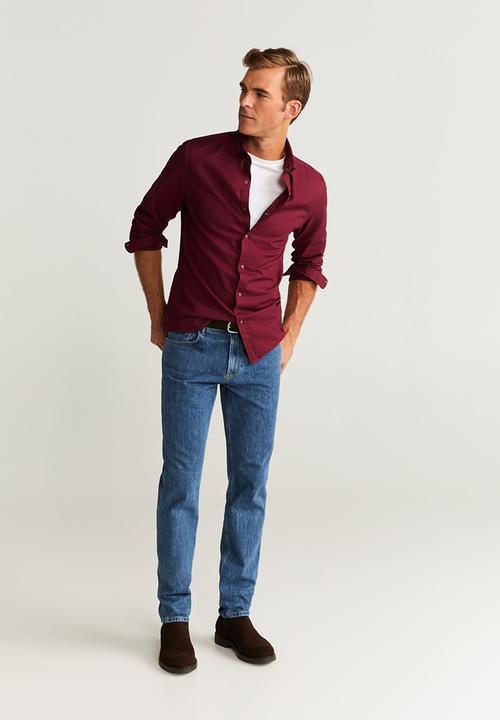 MANGO - Arthur shirts - burgundy