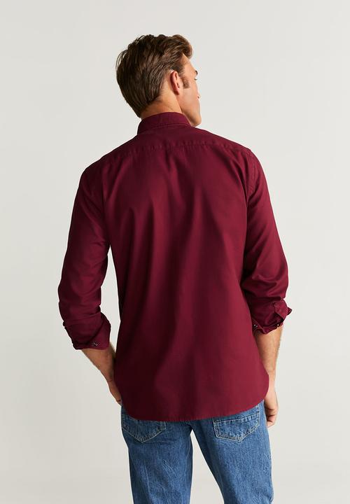 MANGO - Arthur shirts - burgundy