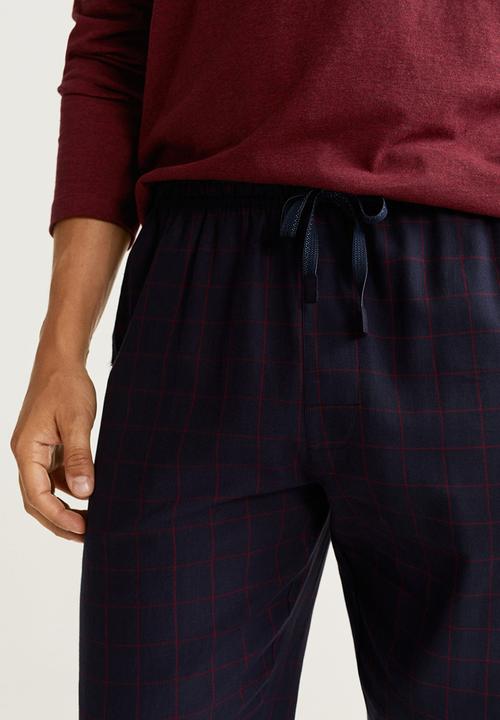 MANGO - Piven pyjama set - navy & red