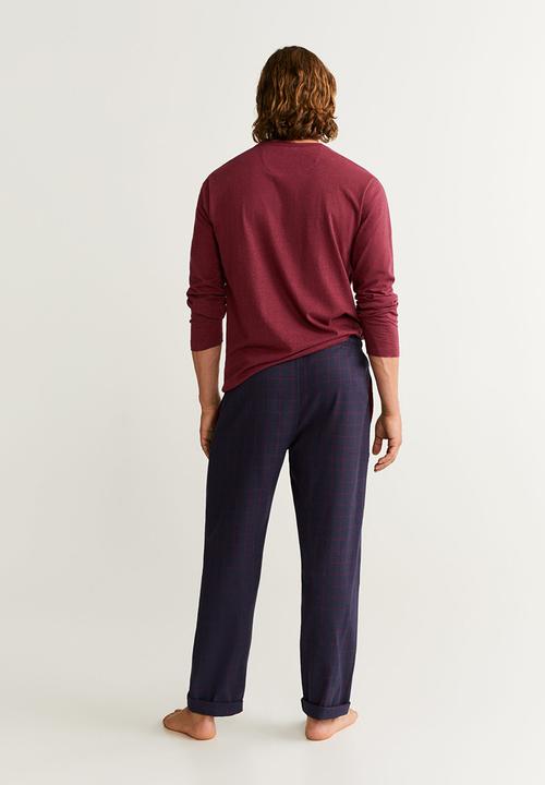 MANGO - Piven pyjama set - navy & red