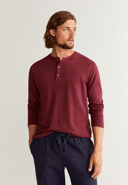 MANGO - Piven pyjama set - navy & red