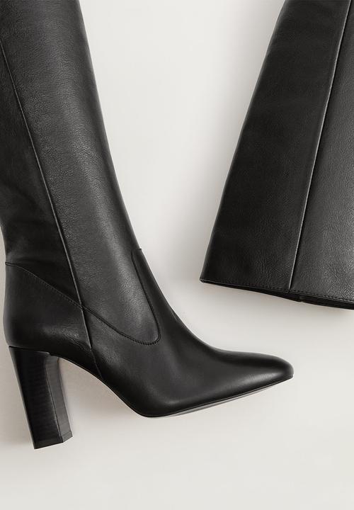 MANGO - Zitro leather boot - black