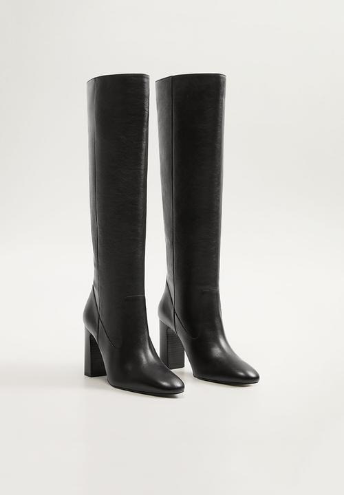MANGO - Zitro leather boot - black