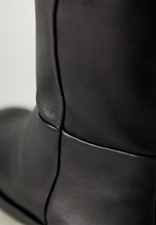 MANGO - Gervasi leather boot - black