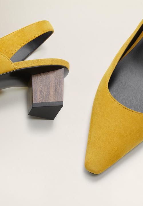 MANGO - Crose1 suede heel - yellow