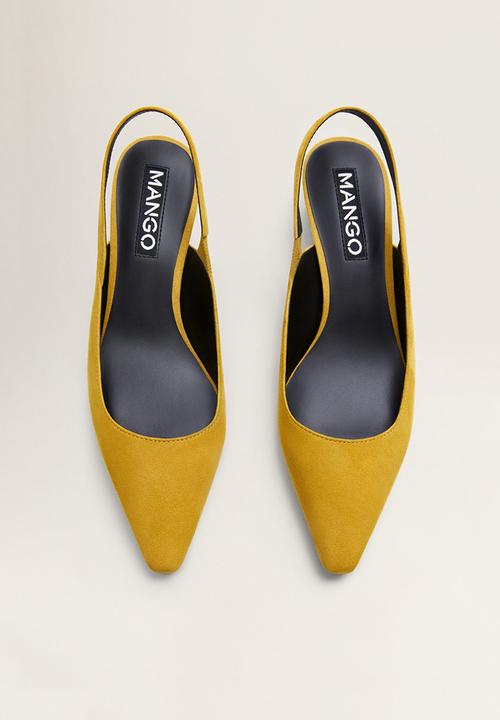 MANGO - Crose1 suede heel - yellow