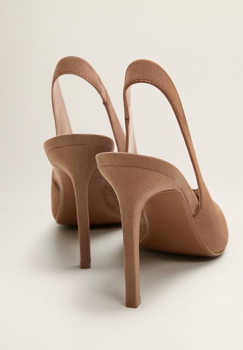 MANGO - Pica1 suede heel - brown