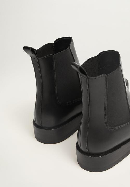 MANGO - Potu leather chelsea boot - black