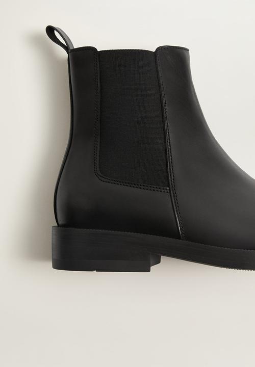MANGO - Potu leather chelsea boot - black