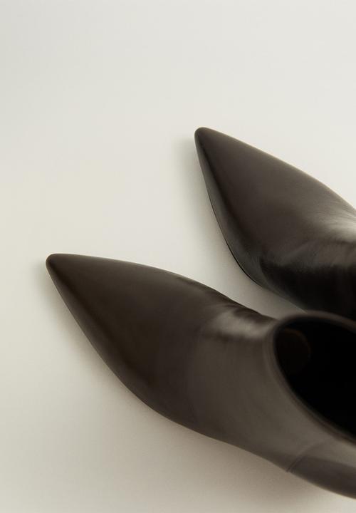 MANGO - Inky leather ankle boot - brown