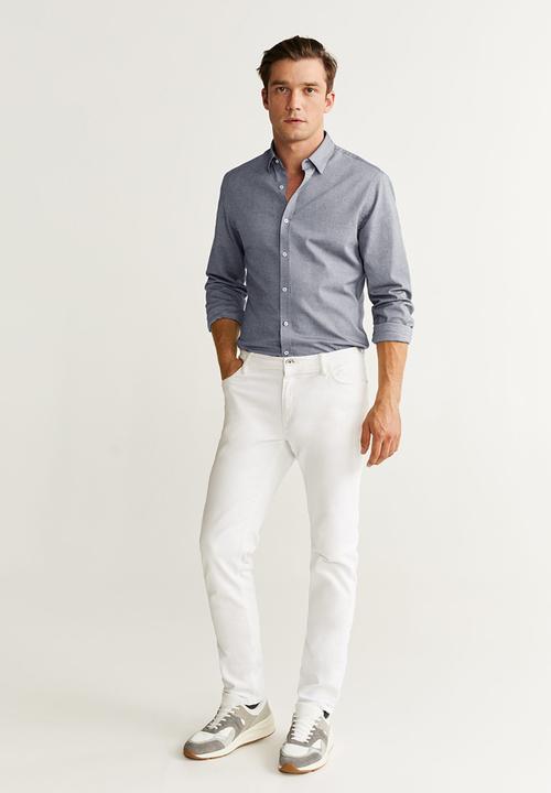 MANGO - Twill shirts - chambray