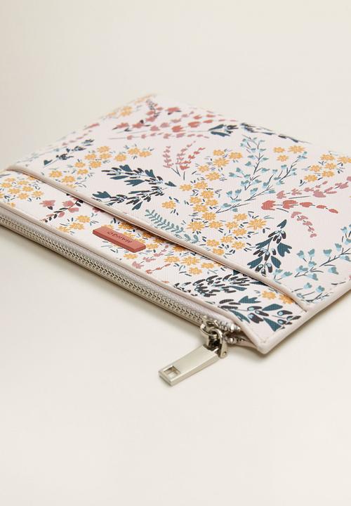MANGO - Flores cosmetic bag - light beige