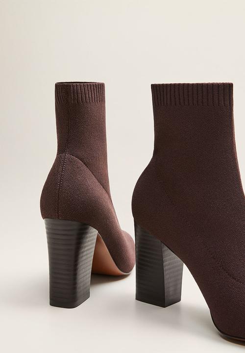 MANGO - Almond ankle boot - brown