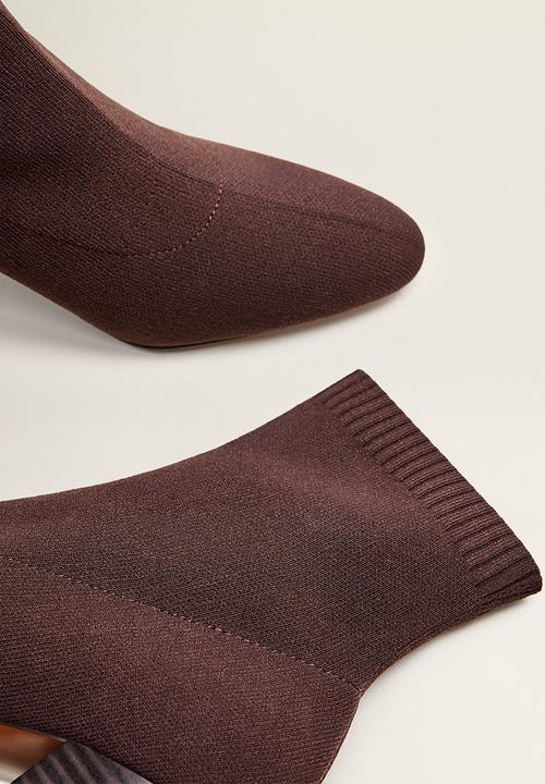 MANGO - Almond ankle boot - brown