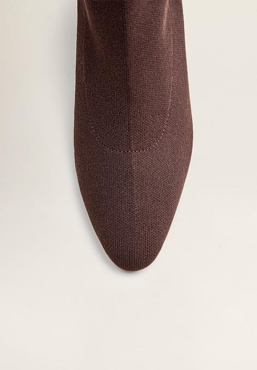 MANGO - Almond ankle boot - brown