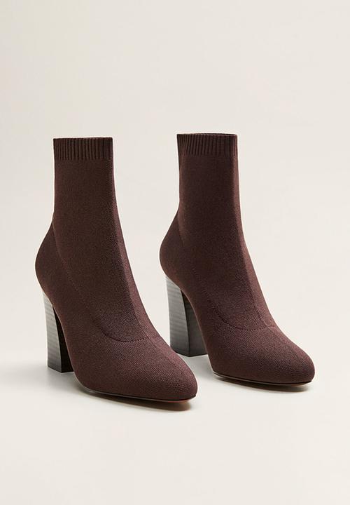 MANGO - Almond ankle boot - brown