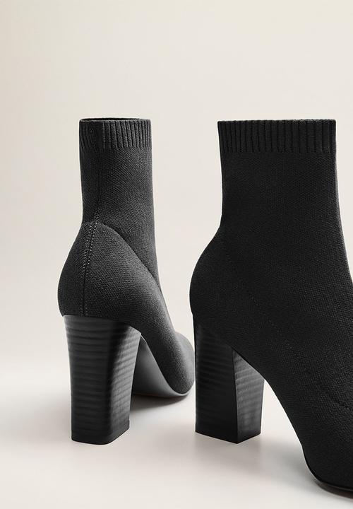 MANGO - Almond ankle boot - black