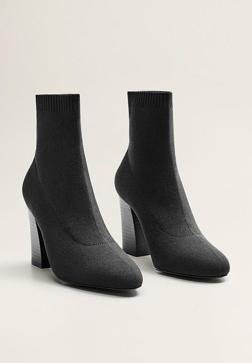 MANGO - Almond ankle boot - black