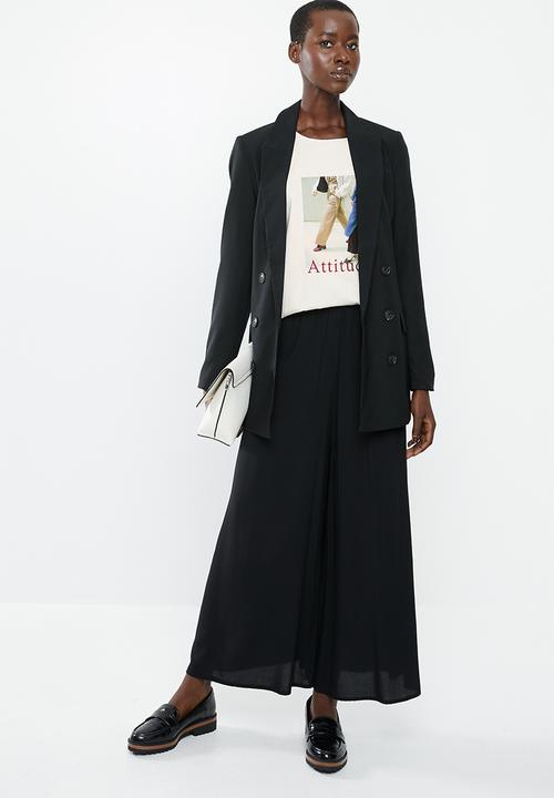 MANGO - Round neck tee - pale beige