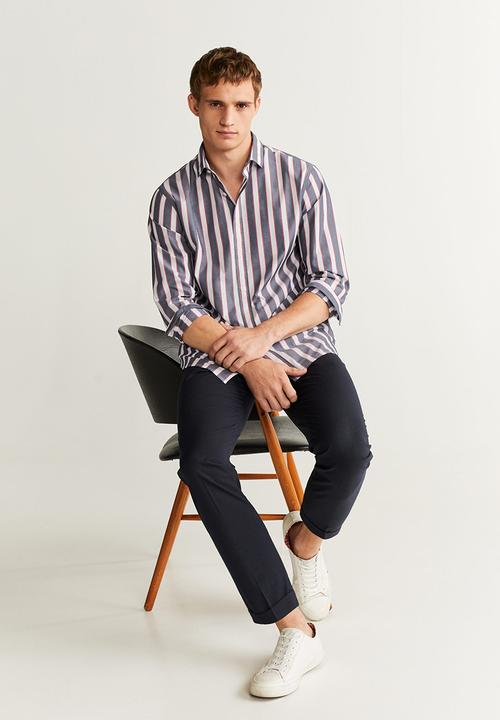 MANGO - Izaro shirts - blue & white