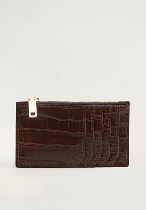 MANGO - Agustin card holder - dark brown