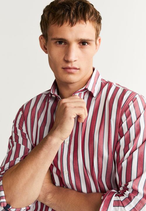 MANGO - Izaro shirts - red & white