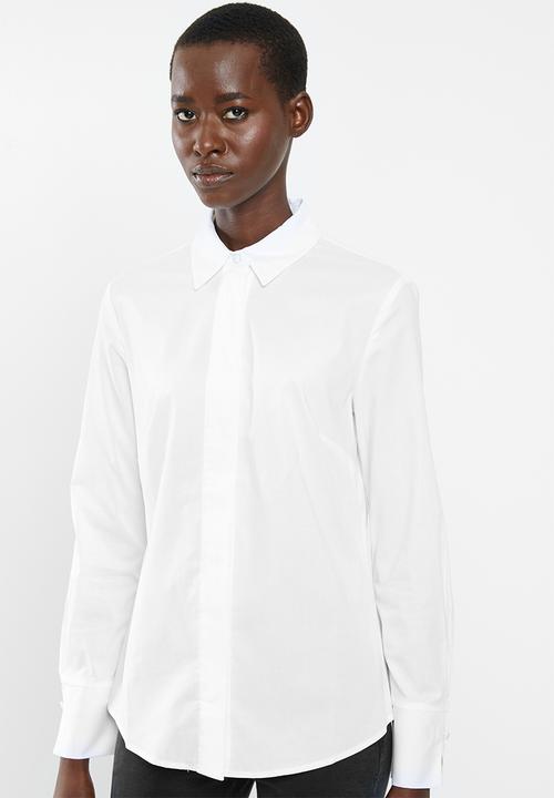 MANGO - Long sleeve shirt - white