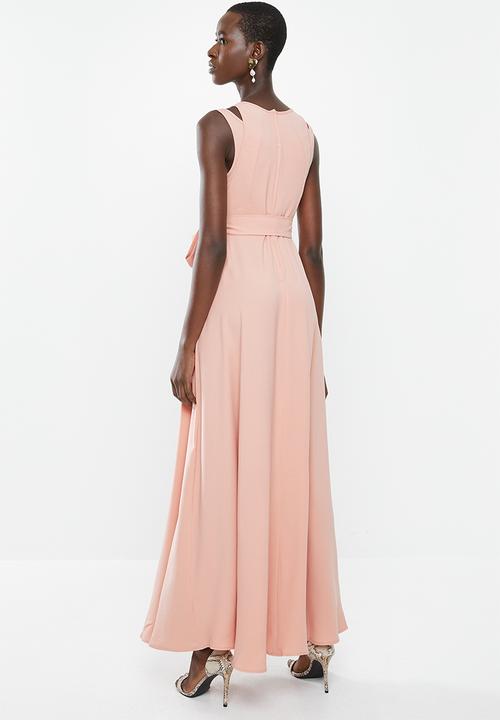 AMANDA LAIRD CHERRY - Double vest belted maxi - pink 