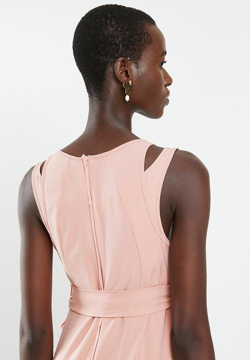 AMANDA LAIRD CHERRY - Double vest belted maxi - pink 
