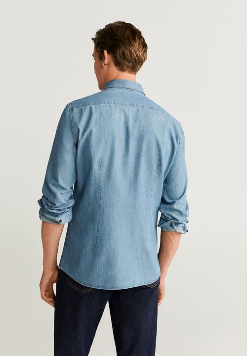 MANGO - Lieja shirt - blue