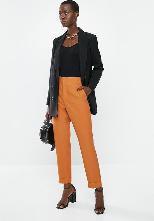 MANGO - Trousers tulipan - orange