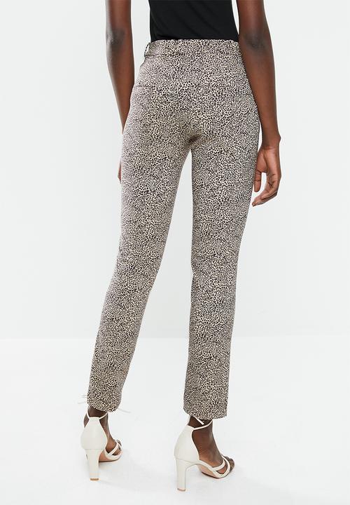 MANGO - Cola trousers - beige & brown 