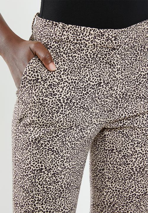 MANGO - Cola trousers - beige & brown 