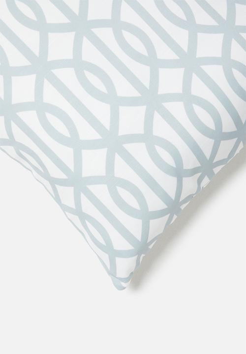 Sixth Floor - Trellis cushion cover - grey & white 
