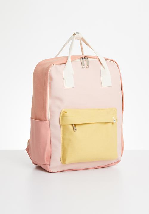 Cotton On - Back to school backpack - pink & yellow 