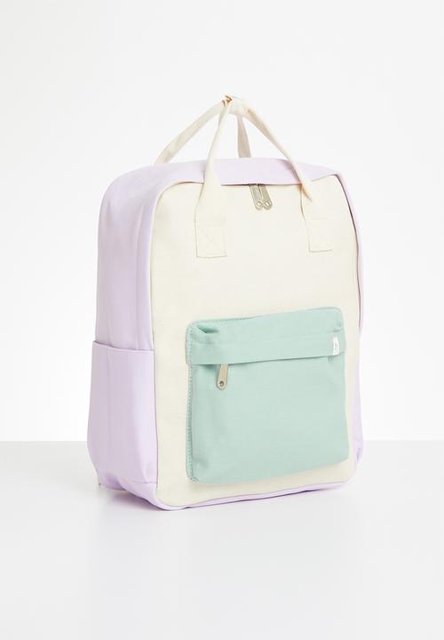 Cotton On - Back to school backpack - purple & green 
