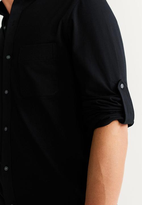 MANGO - Abok shirts - black