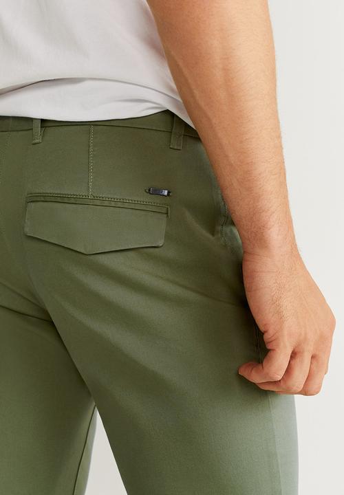 MANGO - Prato pants - khaki